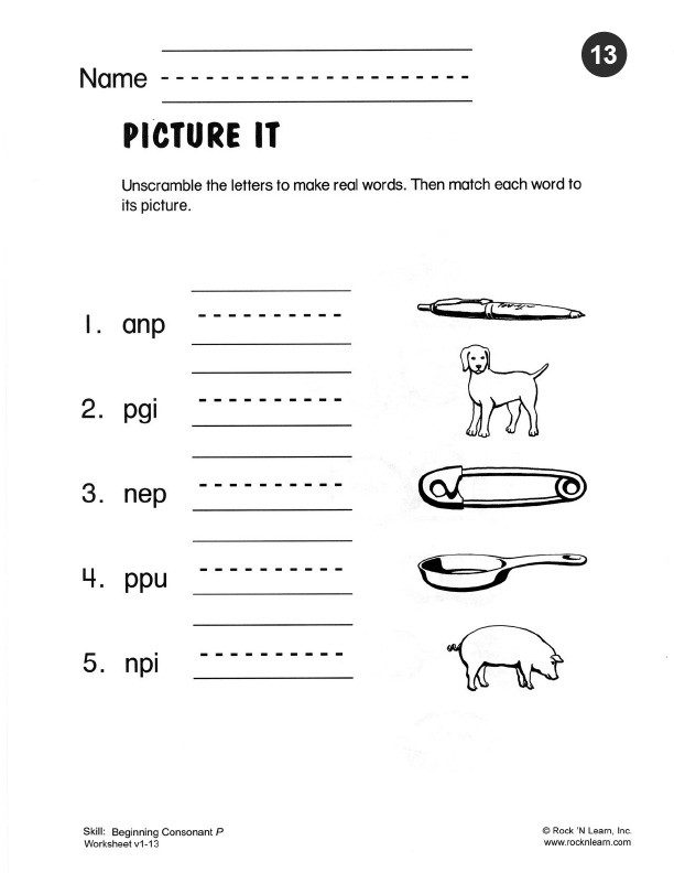 Alphabet Phonics Worksheet